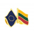 Ženkliukas Lietuvos ir Europos Sąjungos vėliavos